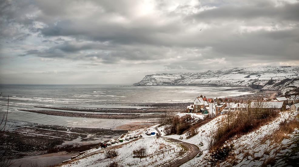 Winter at Robin Hood's Bay, North Yorkshire, UK